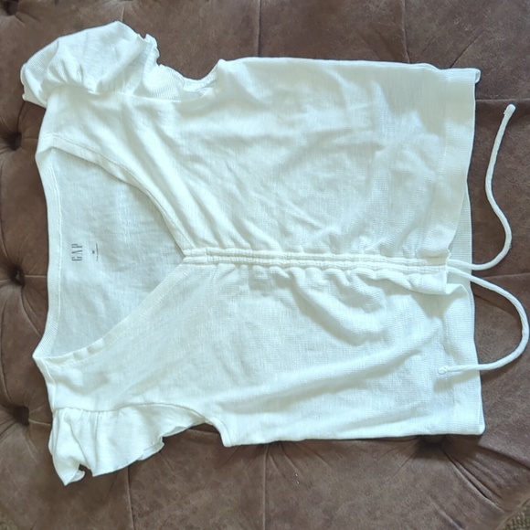 GAP Essential Rib Ruched T-Shirt - Picture 2 of 4